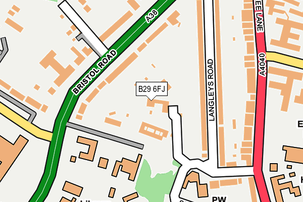 B29 6FJ map - OS OpenMap – Local (Ordnance Survey) B29 6FJ map - OS OpenMap – Local (Ordnance Survey)