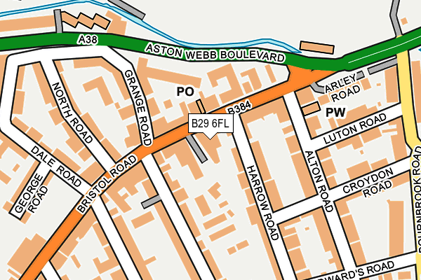 B29 6FL map - OS OpenMap – Local (Ordnance Survey) B29 6FL map - OS OpenMap – Local (Ordnance Survey)