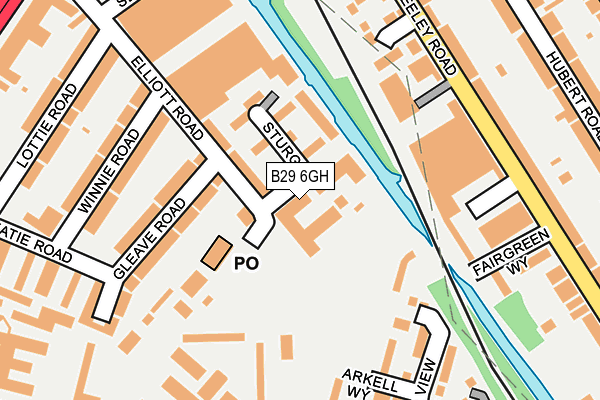 B29 6GH map - OS OpenMap – Local (Ordnance Survey) B29 6GH map - OS OpenMap – Local (Ordnance Survey)