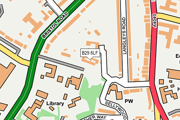 B29 6LF map - OS OpenMap – Local (Ordnance Survey) B29 6LF map - OS OpenMap – Local (Ordnance Survey)