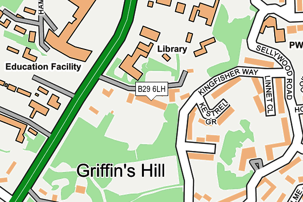 B29 6LH map - OS OpenMap – Local (Ordnance Survey) B29 6LH map - OS OpenMap – Local (Ordnance Survey)