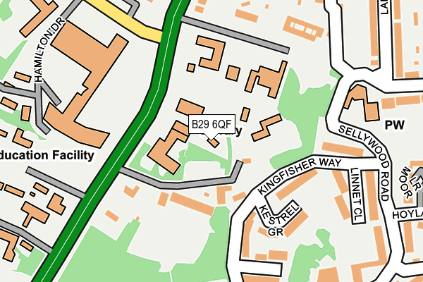 B29 6QF map - OS OpenMap – Local (Ordnance Survey) B29 6QF map - OS OpenMap – Local (Ordnance Survey)