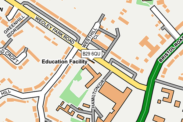 B29 6QU map - OS OpenMap – Local (Ordnance Survey) B29 6QU map - OS OpenMap – Local (Ordnance Survey)