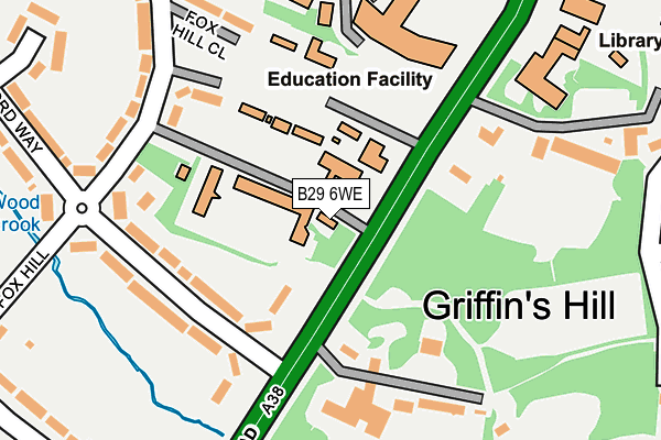 B29 6WE map - OS OpenMap – Local (Ordnance Survey) B29 6WE map - OS OpenMap – Local (Ordnance Survey)