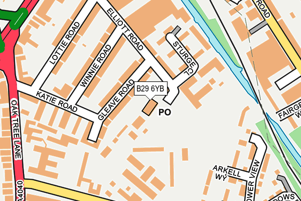 B29 6YB map - OS OpenMap – Local (Ordnance Survey) B29 6YB map - OS OpenMap – Local (Ordnance Survey)