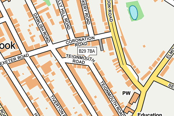 B29 7BA map - OS OpenMap – Local (Ordnance Survey) B29 7BA map - OS OpenMap – Local (Ordnance Survey)