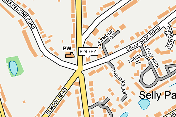 B29 7HZ map - OS OpenMap – Local (Ordnance Survey) B29 7HZ map - OS OpenMap – Local (Ordnance Survey)