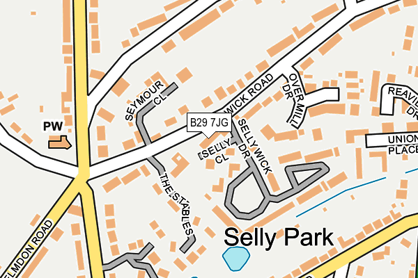 B29 7JG map - OS OpenMap – Local (Ordnance Survey) B29 7JG map - OS OpenMap – Local (Ordnance Survey)