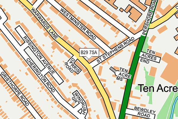 B29 7SA map - OS OpenMap – Local (Ordnance Survey) B29 7SA map - OS OpenMap – Local (Ordnance Survey)