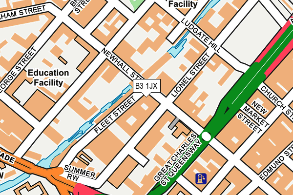 B3 1JX map - OS OpenMap – Local (Ordnance Survey) B3 1JX map - OS OpenMap – Local (Ordnance Survey)