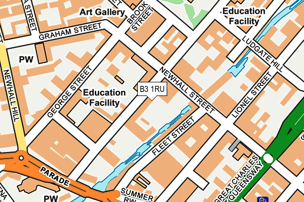 B3 1RU map - OS OpenMap – Local (Ordnance Survey) B3 1RU map - OS OpenMap – Local (Ordnance Survey)