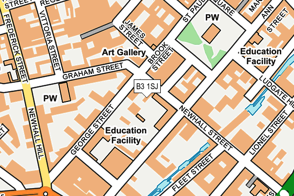 B3 1SJ map - OS OpenMap – Local (Ordnance Survey) B3 1SJ map - OS OpenMap – Local (Ordnance Survey)