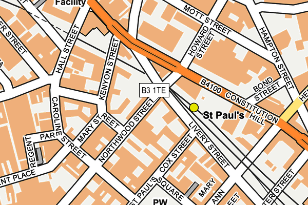 B3 1TE map - OS OpenMap – Local (Ordnance Survey) B3 1TE map - OS OpenMap – Local (Ordnance Survey)