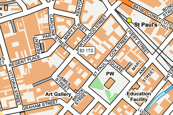 B3 1TS map - OS OpenMap – Local (Ordnance Survey) B3 1TS map - OS OpenMap – Local (Ordnance Survey)