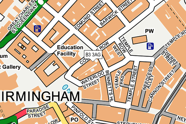 B3 3AG map - OS OpenMap – Local (Ordnance Survey) B3 3AG map - OS OpenMap – Local (Ordnance Survey)