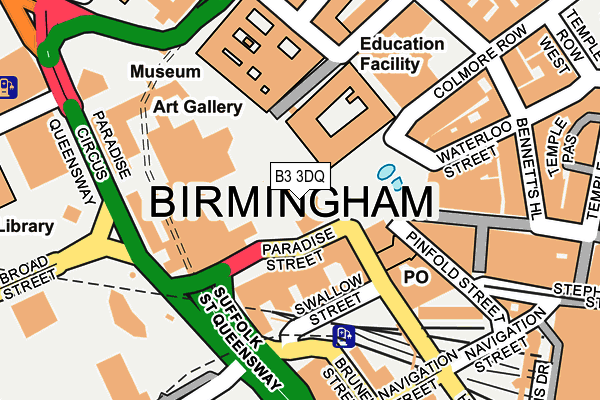 B3 3DQ map - OS OpenMap – Local (Ordnance Survey) B3 3DQ map - OS OpenMap – Local (Ordnance Survey)