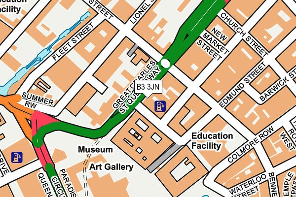 B3 3JN map - OS OpenMap – Local (Ordnance Survey) B3 3JN map - OS OpenMap – Local (Ordnance Survey)