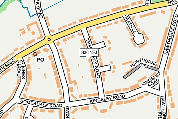 B30 1EJ map - OS OpenMap – Local (Ordnance Survey) B30 1EJ map - OS OpenMap – Local (Ordnance Survey)