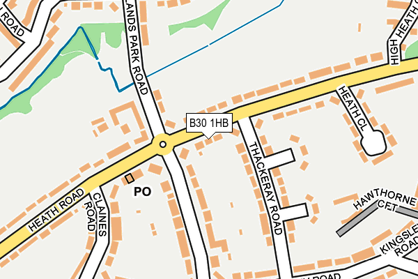 B30 1HB map - OS OpenMap – Local (Ordnance Survey) B30 1HB map - OS OpenMap – Local (Ordnance Survey)