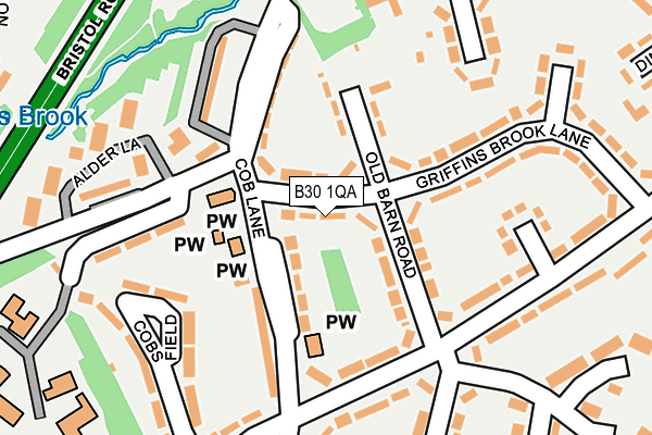B30 1QA map - OS OpenMap – Local (Ordnance Survey) B30 1QA map - OS OpenMap – Local (Ordnance Survey)