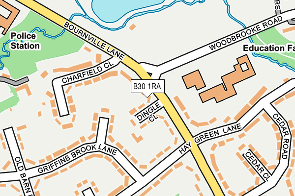 B30 1RA map - OS OpenMap – Local (Ordnance Survey) B30 1RA map - OS OpenMap – Local (Ordnance Survey)
