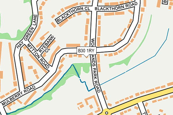 B30 1RY map - OS OpenMap – Local (Ordnance Survey) B30 1RY map - OS OpenMap – Local (Ordnance Survey)