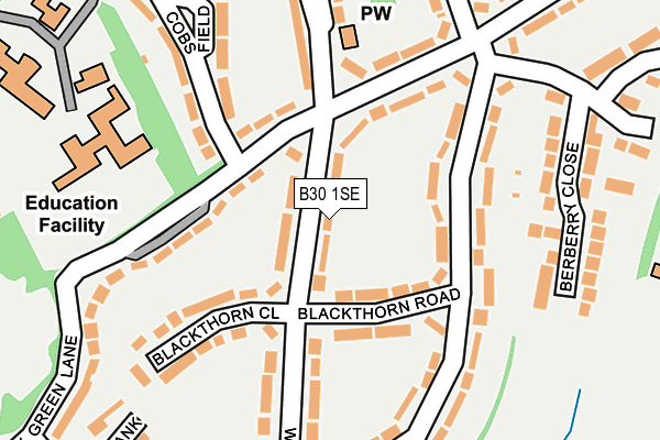 B30 1SE map - OS OpenMap – Local (Ordnance Survey) B30 1SE map - OS OpenMap – Local (Ordnance Survey)