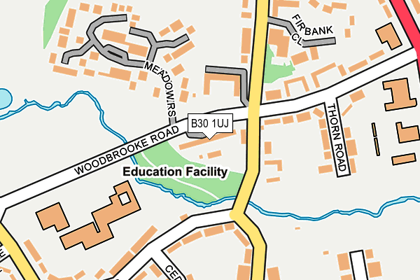B30 1UJ map - OS OpenMap – Local (Ordnance Survey) B30 1UJ map - OS OpenMap – Local (Ordnance Survey)