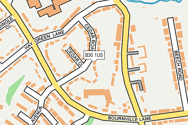 B30 1US map - OS OpenMap – Local (Ordnance Survey) B30 1US map - OS OpenMap – Local (Ordnance Survey)