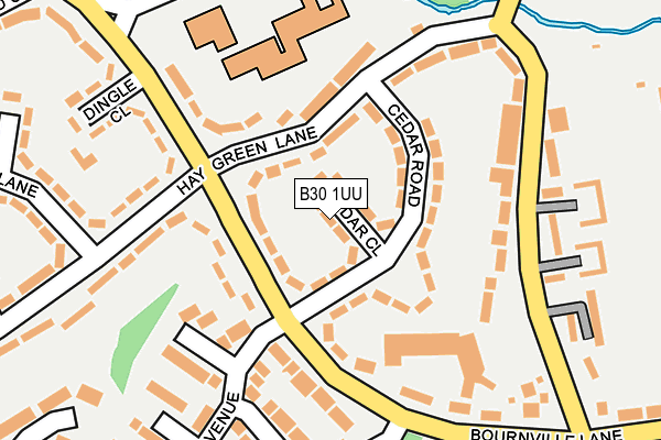 B30 1UU map - OS OpenMap – Local (Ordnance Survey) B30 1UU map - OS OpenMap – Local (Ordnance Survey)