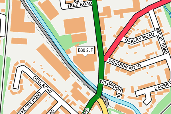 B30 2JF map - OS OpenMap – Local (Ordnance Survey) B30 2JF map - OS OpenMap – Local (Ordnance Survey)