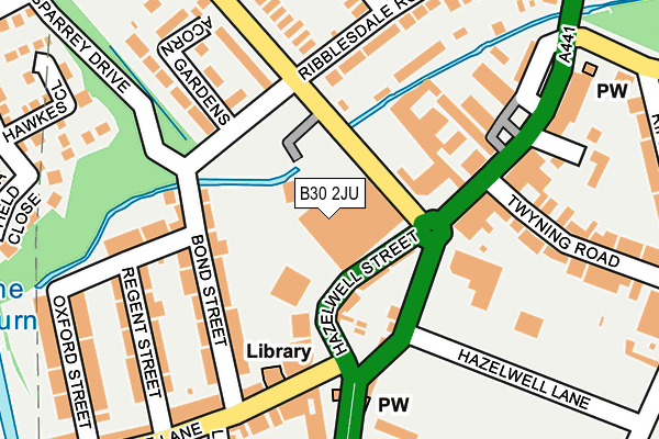 B30 2JU map - OS OpenMap – Local (Ordnance Survey) B30 2JU map - OS OpenMap – Local (Ordnance Survey)