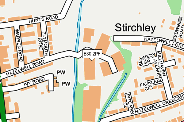 B30 2PF map - OS OpenMap – Local (Ordnance Survey) B30 2PF map - OS OpenMap – Local (Ordnance Survey)