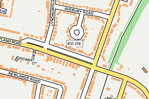 B30 2SE map - OS OpenMap – Local (Ordnance Survey) B30 2SE map - OS OpenMap – Local (Ordnance Survey)