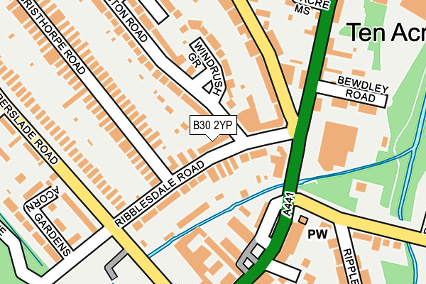 B30 2YP map - OS OpenMap – Local (Ordnance Survey) B30 2YP map - OS OpenMap – Local (Ordnance Survey)