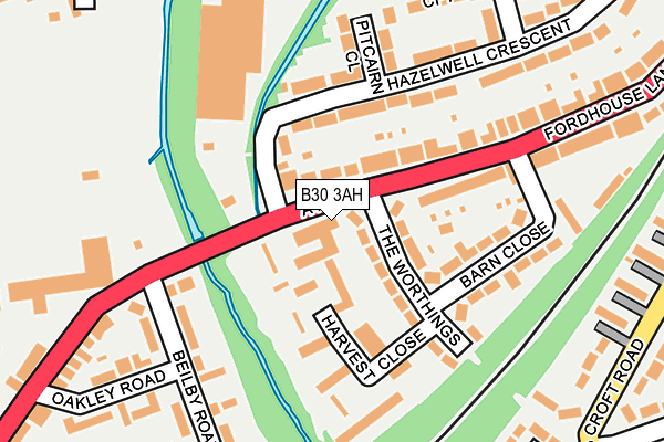 B30 3AH map - OS OpenMap – Local (Ordnance Survey) B30 3AH map - OS OpenMap – Local (Ordnance Survey)