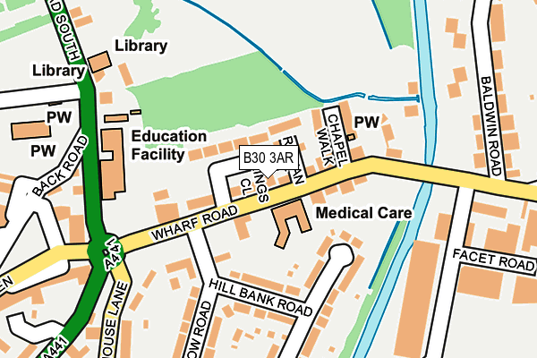 B30 3AR map - OS OpenMap – Local (Ordnance Survey) B30 3AR map - OS OpenMap – Local (Ordnance Survey)