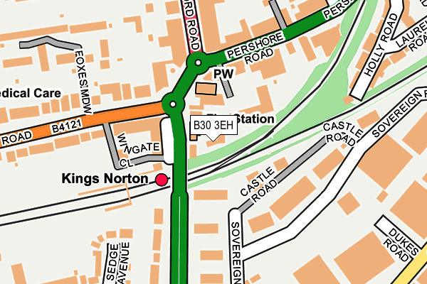 B30 3EH map - OS OpenMap – Local (Ordnance Survey) B30 3EH map - OS OpenMap – Local (Ordnance Survey)