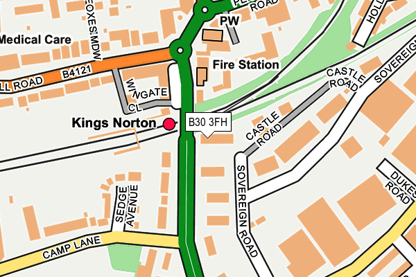 B30 3FH map - OS OpenMap – Local (Ordnance Survey) B30 3FH map - OS OpenMap – Local (Ordnance Survey)