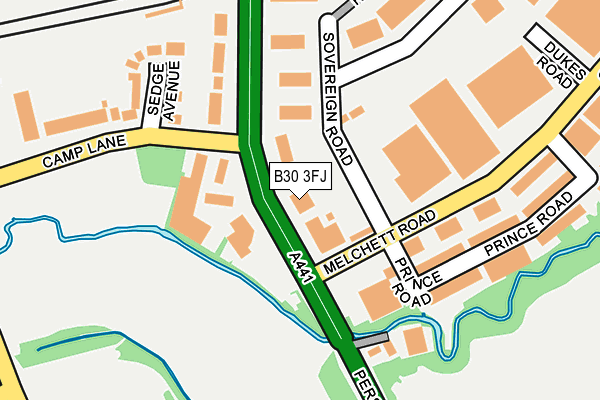 B30 3FJ map - OS OpenMap – Local (Ordnance Survey) B30 3FJ map - OS OpenMap – Local (Ordnance Survey)