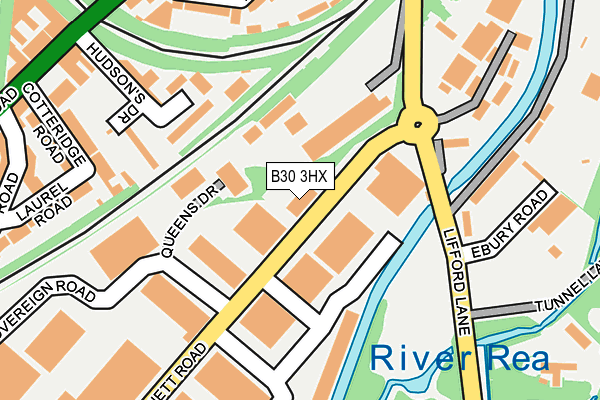 B30 3HX map - OS OpenMap – Local (Ordnance Survey) B30 3HX map - OS OpenMap – Local (Ordnance Survey)
