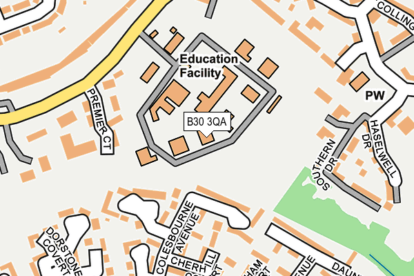 B30 3QA map - OS OpenMap – Local (Ordnance Survey) B30 3QA map - OS OpenMap – Local (Ordnance Survey)