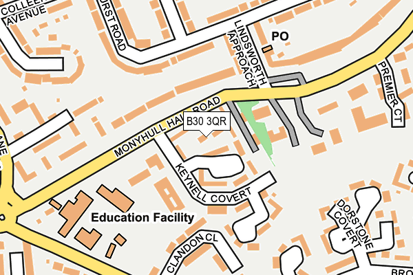 B30 3QR map - OS OpenMap – Local (Ordnance Survey) B30 3QR map - OS OpenMap – Local (Ordnance Survey)