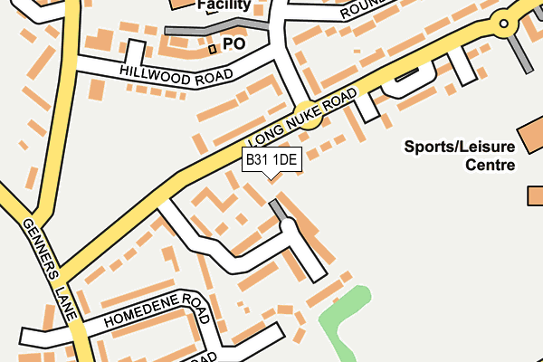 B31 1DE map - OS OpenMap – Local (Ordnance Survey) B31 1DE map - OS OpenMap – Local (Ordnance Survey)
