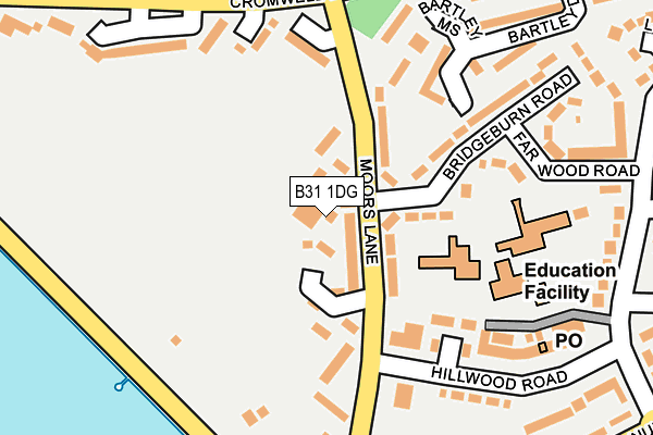 B31 1DG map - OS OpenMap – Local (Ordnance Survey) B31 1DG map - OS OpenMap – Local (Ordnance Survey)
