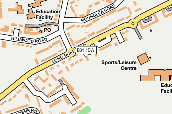 B31 1DW map - OS OpenMap – Local (Ordnance Survey) B31 1DW map - OS OpenMap – Local (Ordnance Survey)