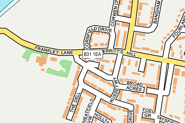 B31 1EA map - OS OpenMap – Local (Ordnance Survey) B31 1EA map - OS OpenMap – Local (Ordnance Survey)