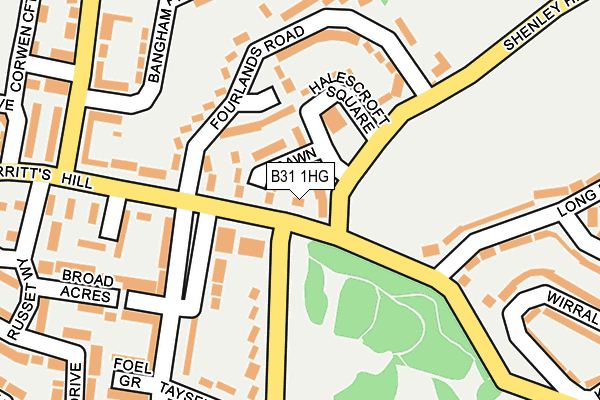 B31 1HG map - OS OpenMap – Local (Ordnance Survey) B31 1HG map - OS OpenMap – Local (Ordnance Survey)