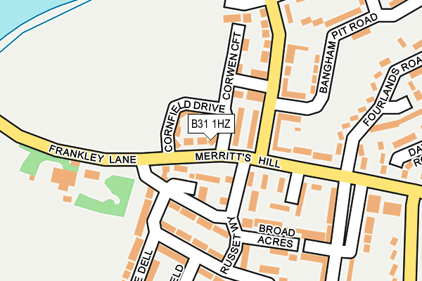 B31 1HZ map - OS OpenMap – Local (Ordnance Survey) B31 1HZ map - OS OpenMap – Local (Ordnance Survey)