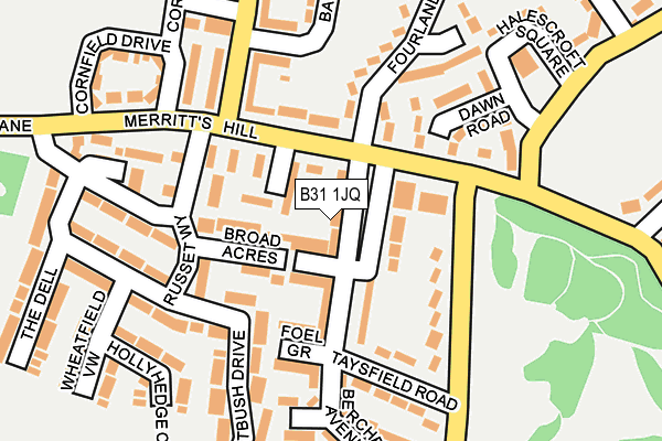 B31 1JQ map - OS OpenMap – Local (Ordnance Survey) B31 1JQ map - OS OpenMap – Local (Ordnance Survey)